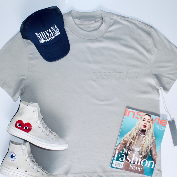 FEAR OF GOD ESSENTIALS ‘Smoke’ T Shirt - Picture 1 of 4